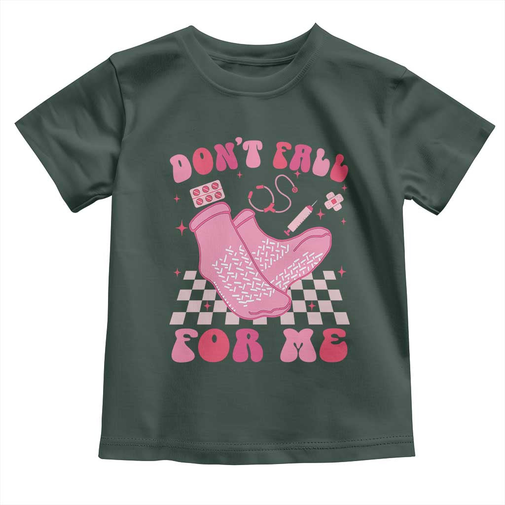 Funny Nurse Valentine Gift Toddler T Shirt Don't Fall For Me ER RN