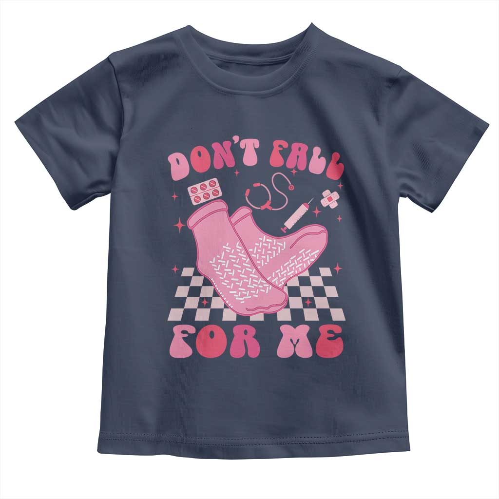 Funny Nurse Valentine Gift Toddler T Shirt Don't Fall For Me ER RN