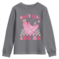 Funny Nurse Valentine Gift Youth Sweatshirt Don't Fall For Me ER RN