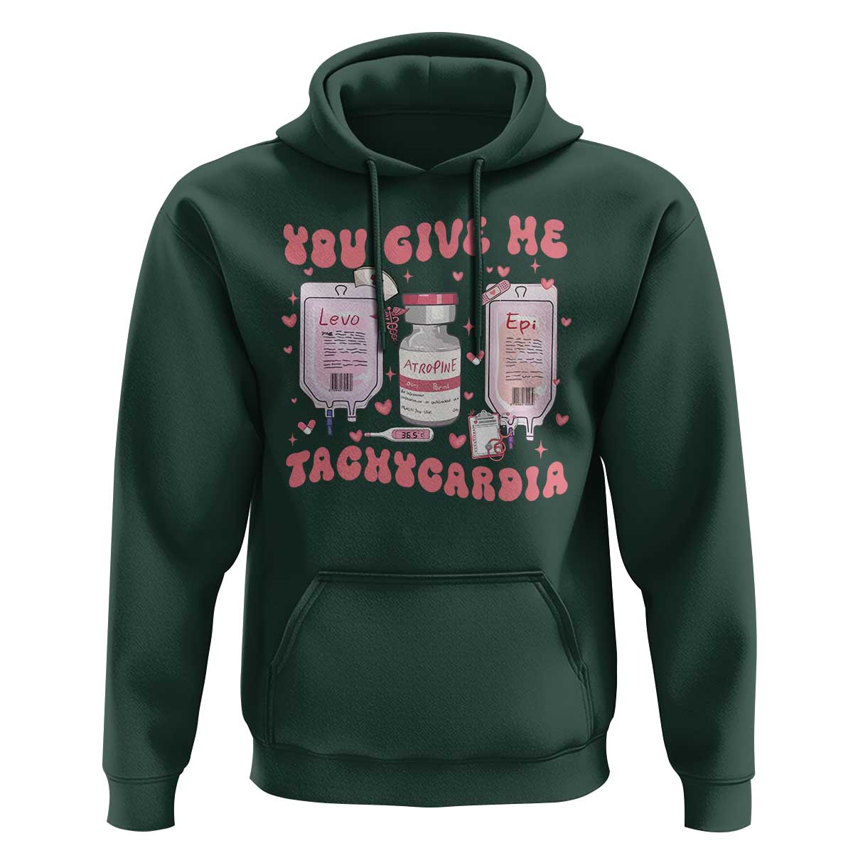 Nurse Valentine's Day Hoodie Pharmacist Critical Care ICU PICU Rn Pharmacy Tech Vday Gift
