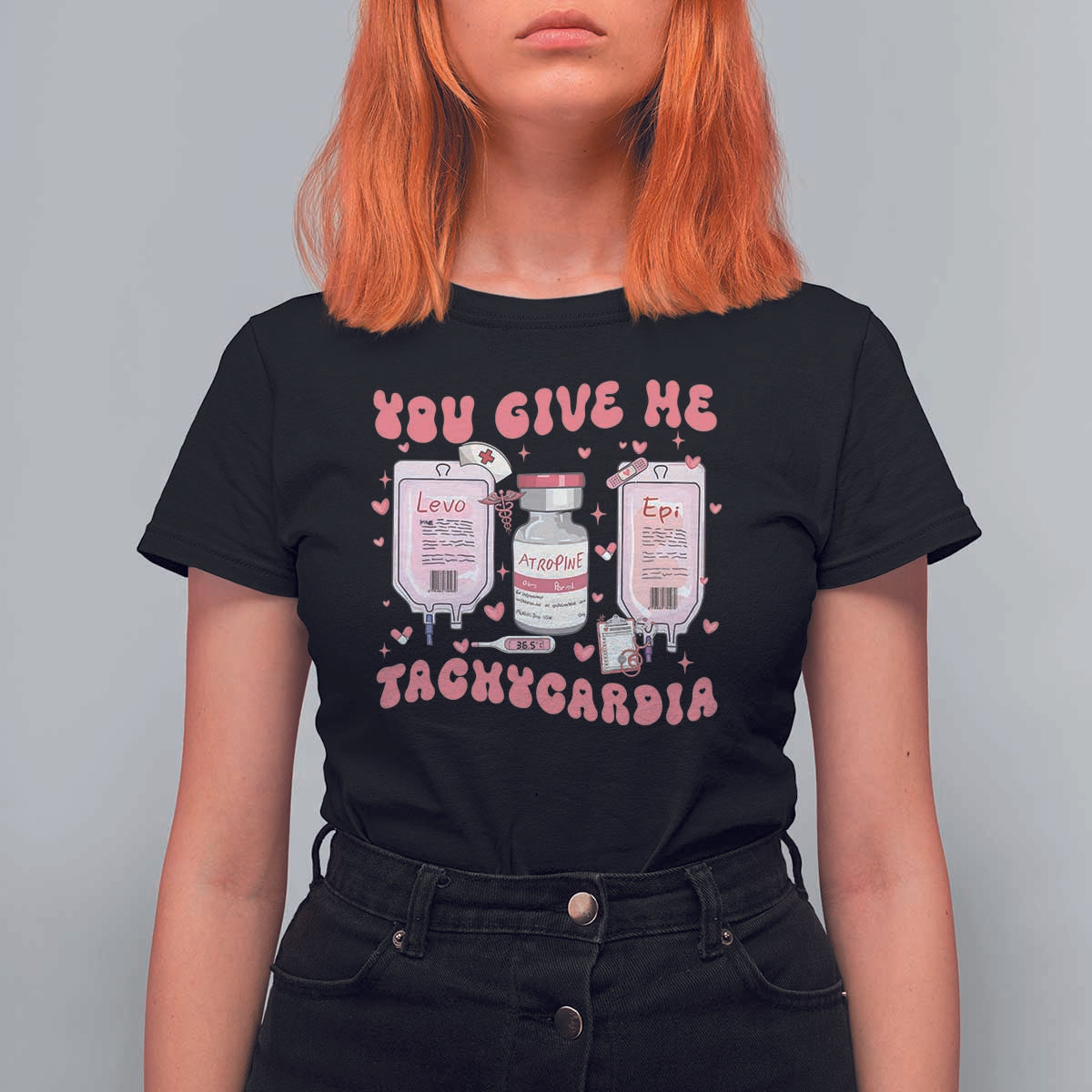 Nurse Valentine's Day T Shirt For Women Pharmacist Critical Care ICU PICU Rn Pharmacy Tech Vday Gift