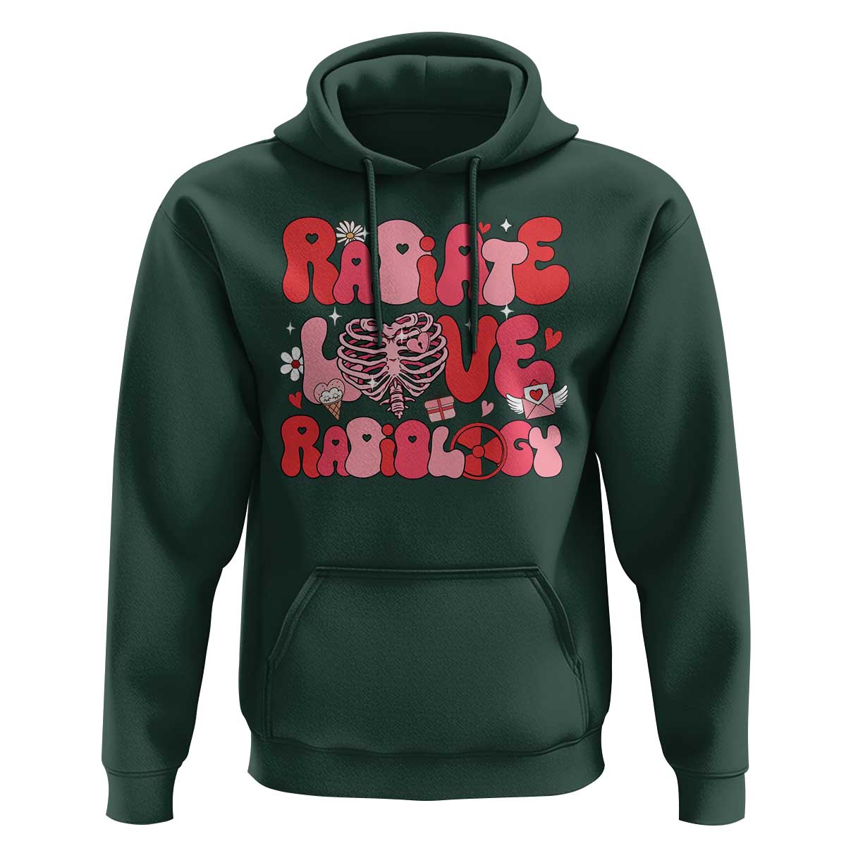 Rad Tech Nurse Valentine's Day Hoodie X-Ray Ultrasound MRI CT Mammography Technologist Vday Gift