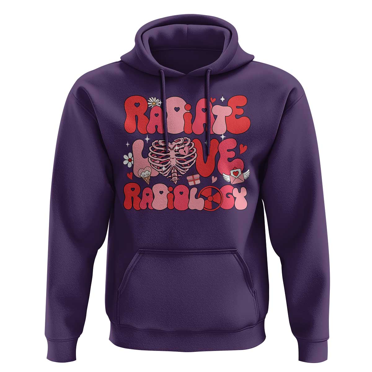 Rad Tech Nurse Valentine's Day Hoodie X-Ray Ultrasound MRI CT Mammography Technologist Vday Gift