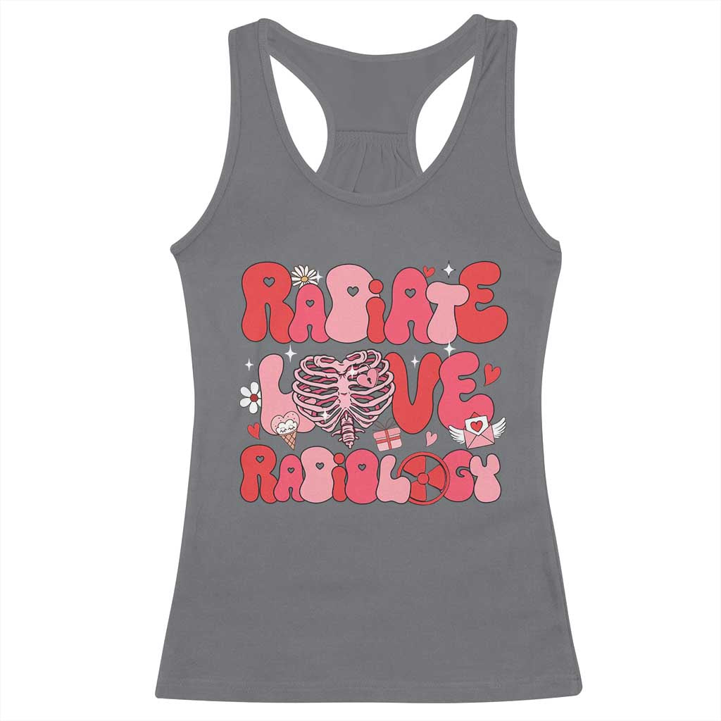 Rad Tech Nurse Valentine's Day Racerback Tank Top X-Ray Ultrasound MRI CT Mammography Technologist Vday Gift