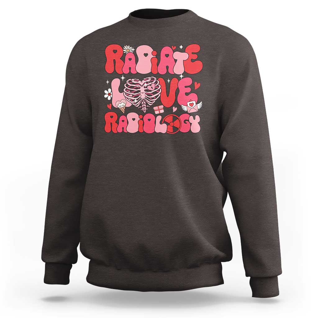 Rad Tech Nurse Valentine's Day Sweatshirt X-Ray Ultrasound MRI CT Mammography Technologist Vday Gift