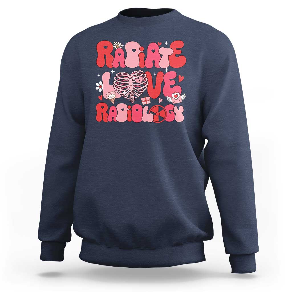 Rad Tech Nurse Valentine's Day Sweatshirt X-Ray Ultrasound MRI CT Mammography Technologist Vday Gift