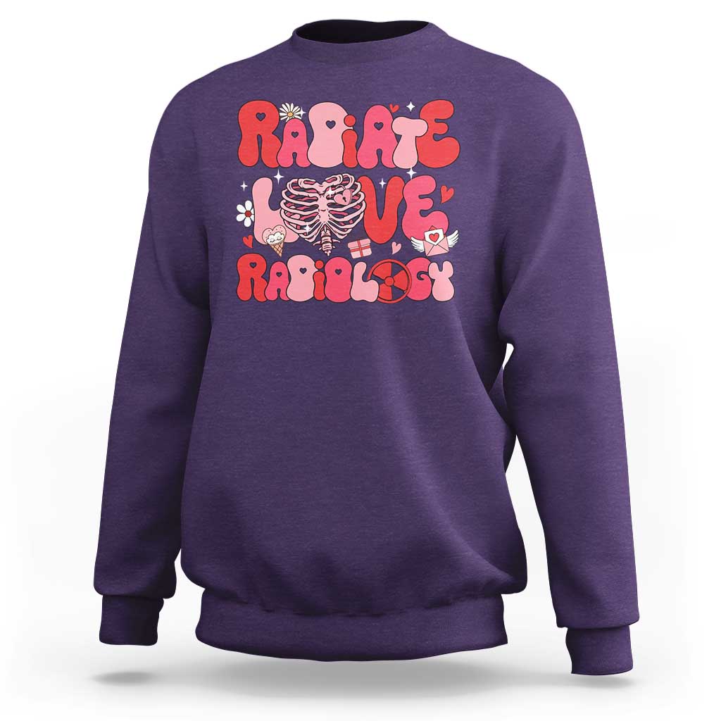 Rad Tech Nurse Valentine's Day Sweatshirt X-Ray Ultrasound MRI CT Mammography Technologist Vday Gift