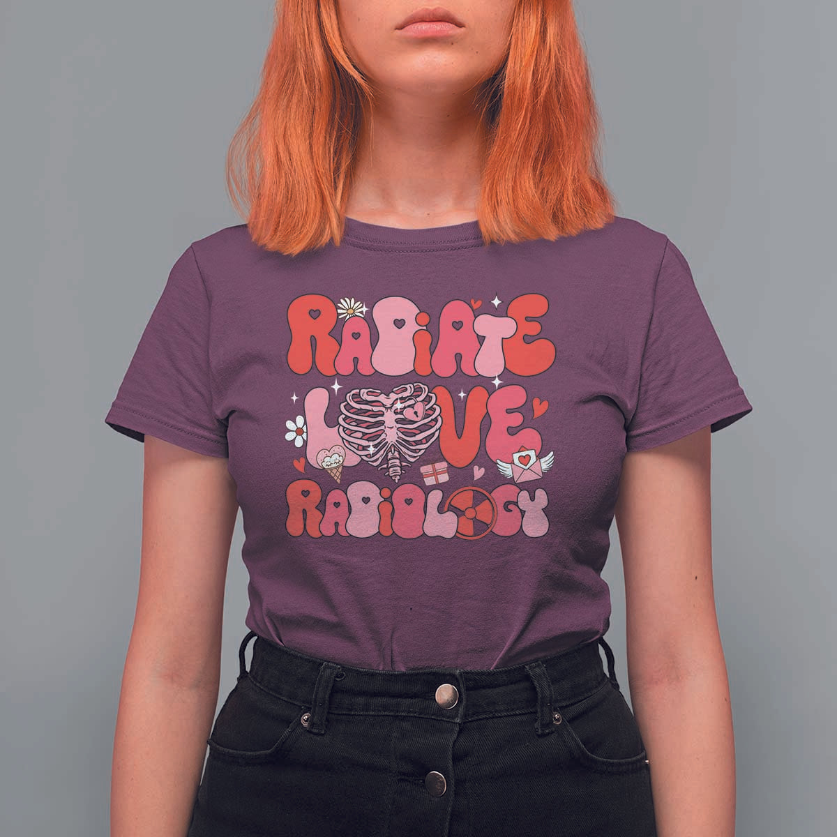 Rad Tech Nurse Valentine's Day T Shirt For Women X-Ray Ultrasound MRI CT Mammography Technologist Vday Gift
