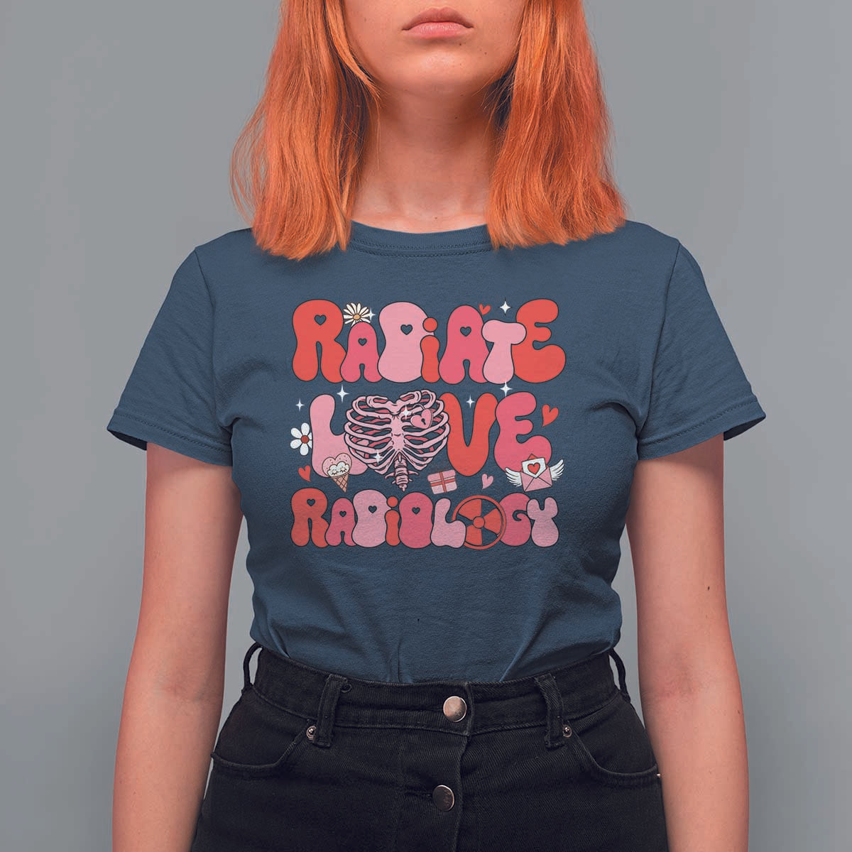 Rad Tech Nurse Valentine's Day T Shirt For Women X-Ray Ultrasound MRI CT Mammography Technologist Vday Gift
