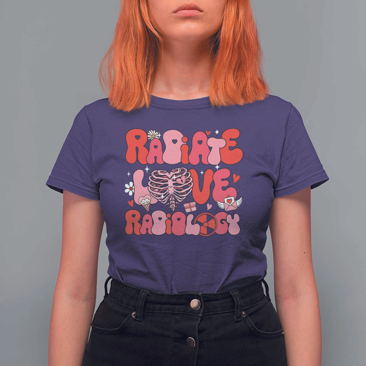 Rad Tech Nurse Valentine's Day T Shirt For Women X-Ray Ultrasound MRI CT Mammography Technologist Vday Gift