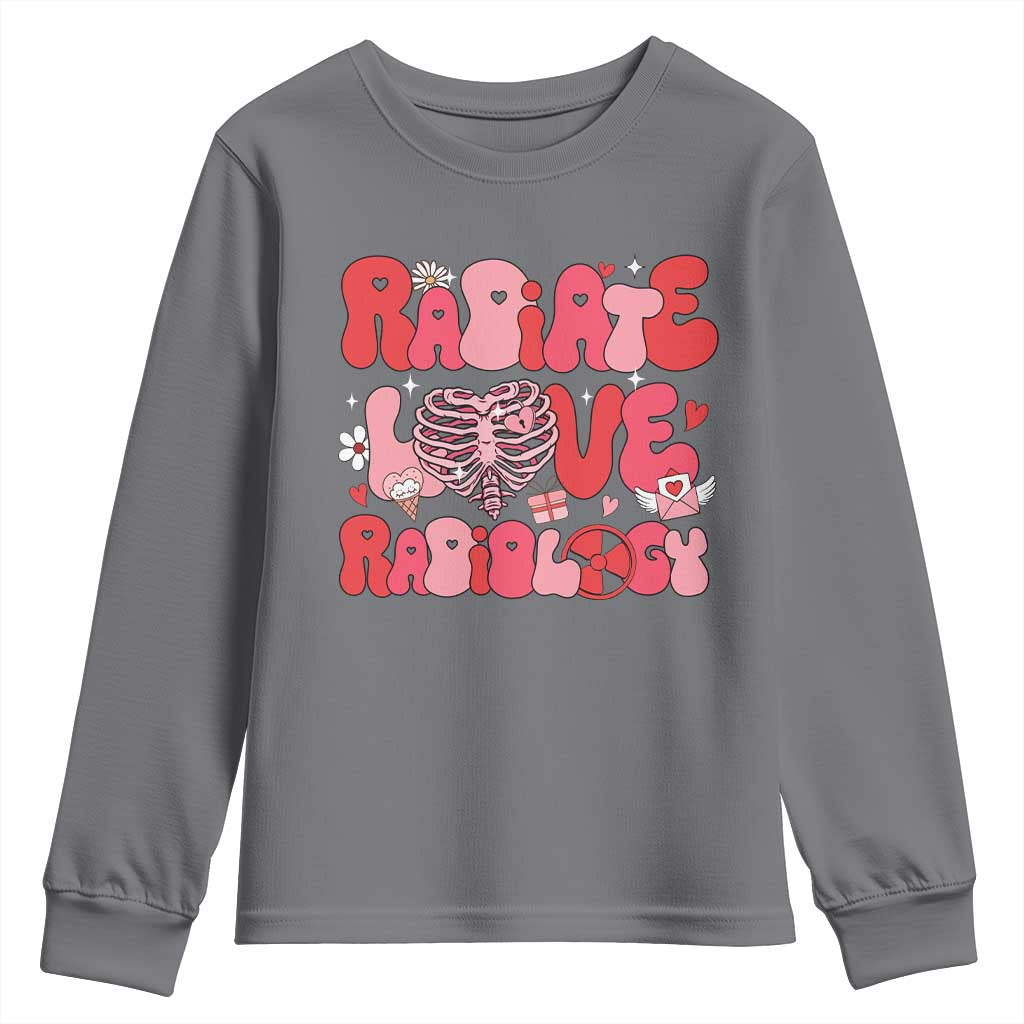 Rad Tech Nurse Valentine's Day Youth Sweatshirt X-Ray Ultrasound MRI CT Mammography Technologist Vday Gift