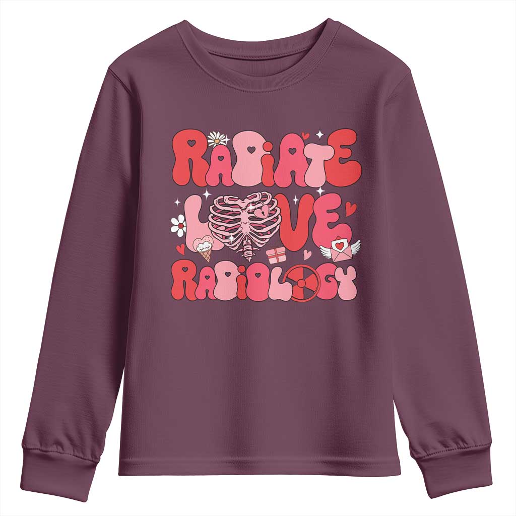 Rad Tech Nurse Valentine's Day Youth Sweatshirt X-Ray Ultrasound MRI CT Mammography Technologist Vday Gift