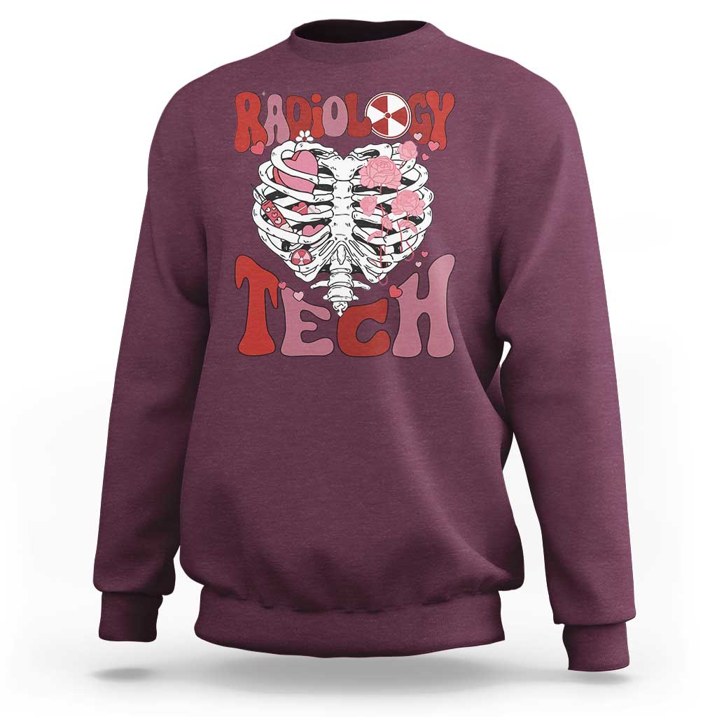 Rad Tech Nurse Valentine's Day Sweatshirt X-Ray Ultrasound MRI CT Mammography Vday Gift
