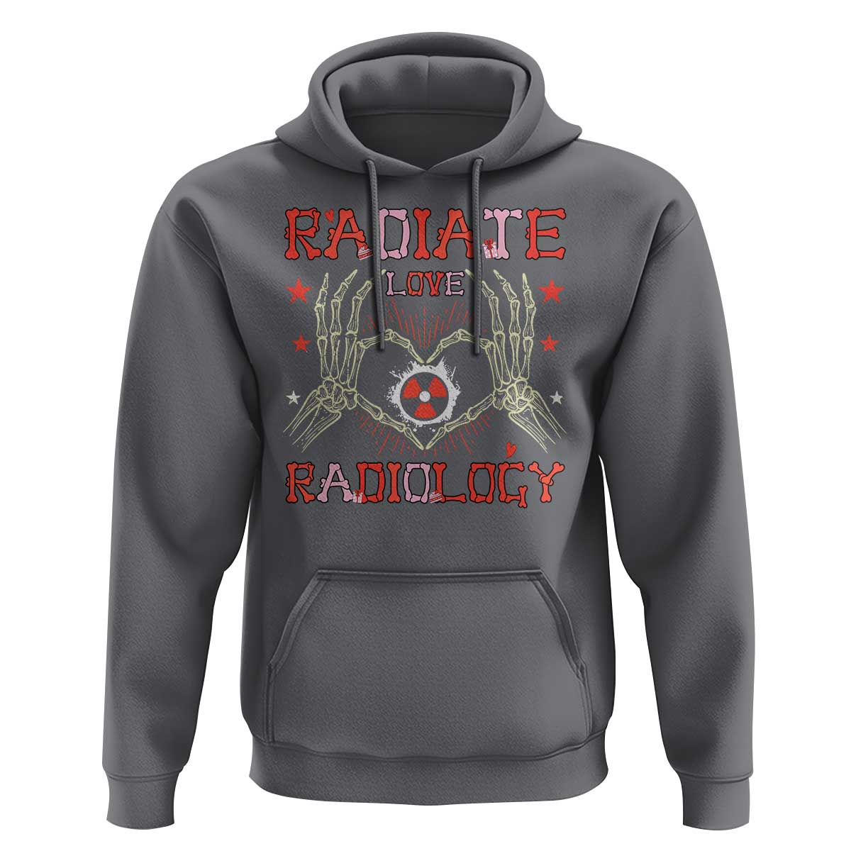 Valentines Radiology Hoodie Retro Rad Tech Skeleton Radiate Love Radiology