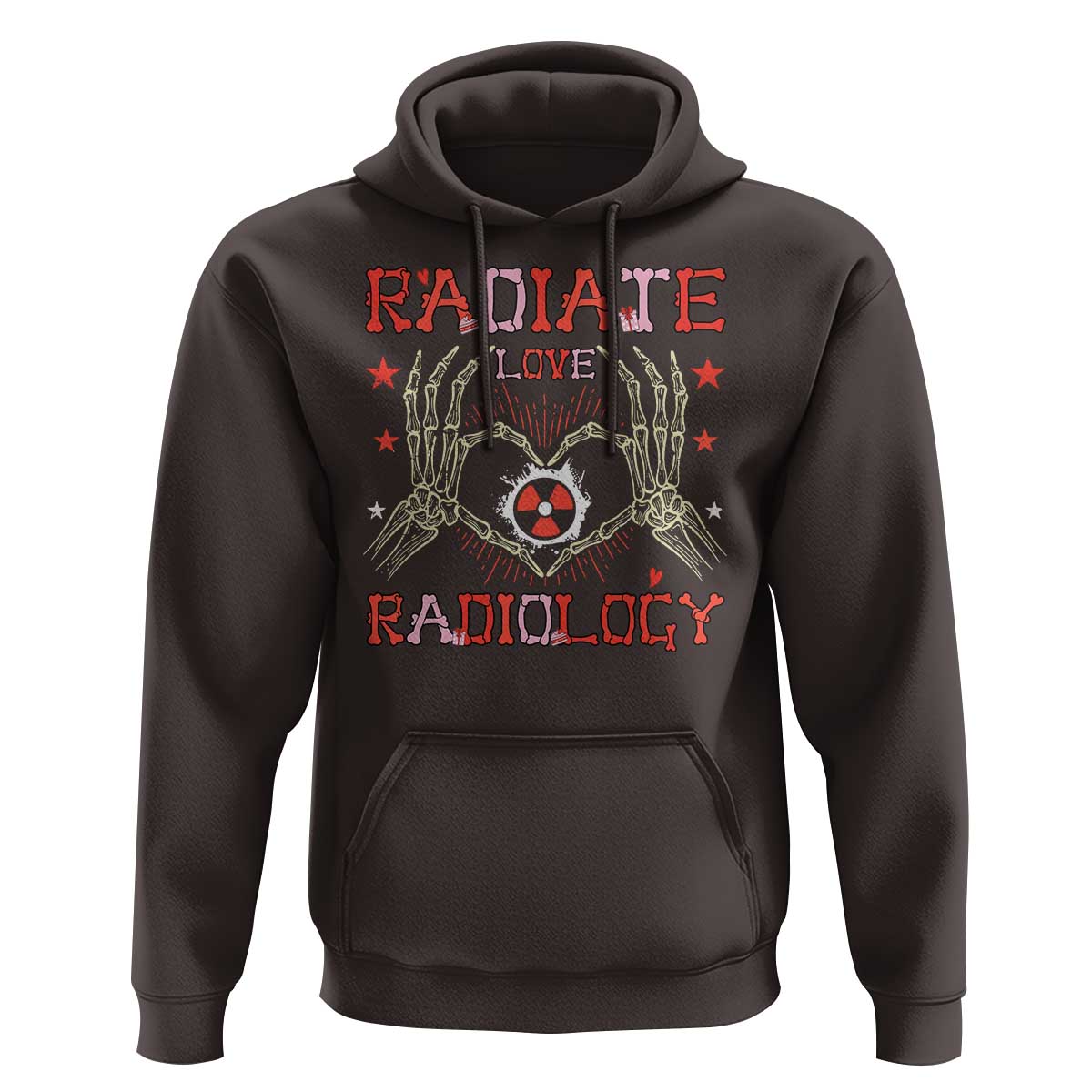 Valentines Radiology Hoodie Retro Rad Tech Skeleton Radiate Love Radiology