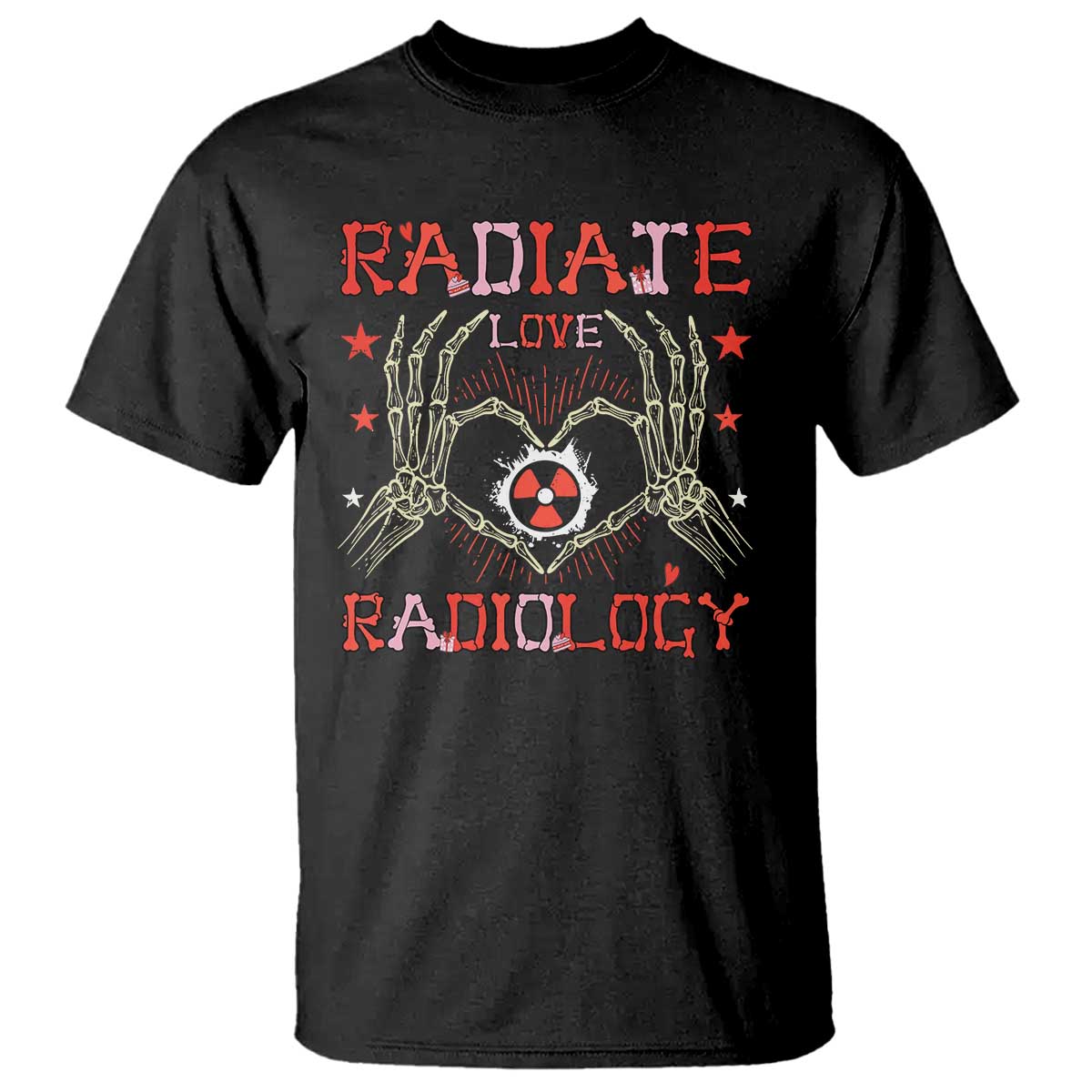 Valentines Radiology T Shirt Retro Rad Tech Skeleton Radiate Love Radiology
