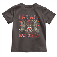 Valentines Radiology Toddler T Shirt Retro Rad Tech Skeleton Radiate Love Radiology
