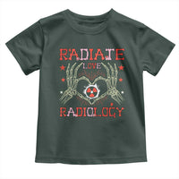 Valentines Radiology Toddler T Shirt Retro Rad Tech Skeleton Radiate Love Radiology