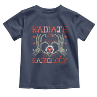Valentines Radiology Toddler T Shirt Retro Rad Tech Skeleton Radiate Love Radiology