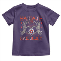 Valentines Radiology Toddler T Shirt Retro Rad Tech Skeleton Radiate Love Radiology