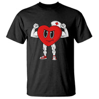 Heart Nurse Valentines Day T Shirt RN CNA ICU Cardiac Heart Anatomy