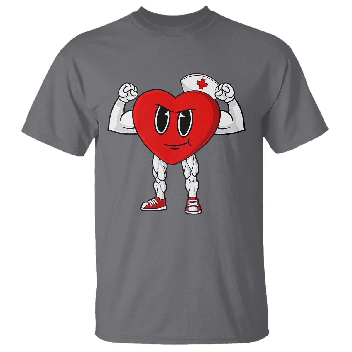 Heart Nurse Valentines Day T Shirt RN CNA ICU Cardiac Heart Anatomy