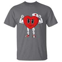 Heart Nurse Valentines Day T Shirt RN CNA ICU Cardiac Heart Anatomy