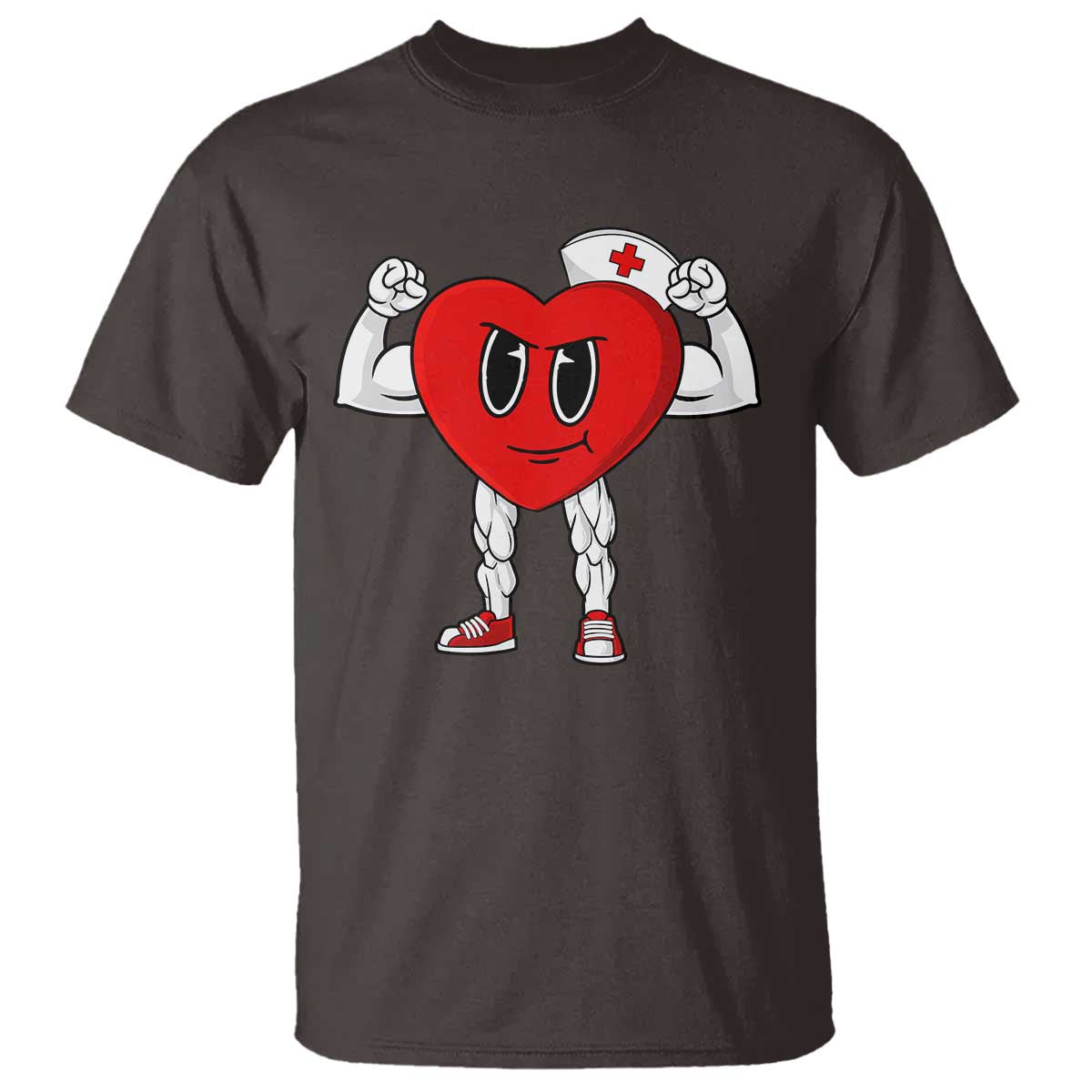 Heart Nurse Valentines Day T Shirt RN CNA ICU Cardiac Heart Anatomy