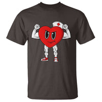 Heart Nurse Valentines Day T Shirt RN CNA ICU Cardiac Heart Anatomy