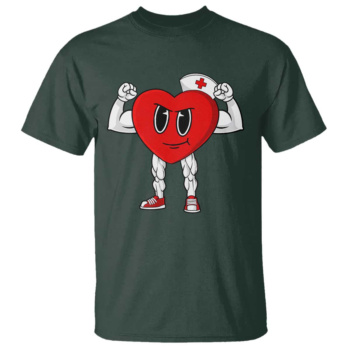 Heart Nurse Valentines Day T Shirt RN CNA ICU Cardiac Heart Anatomy