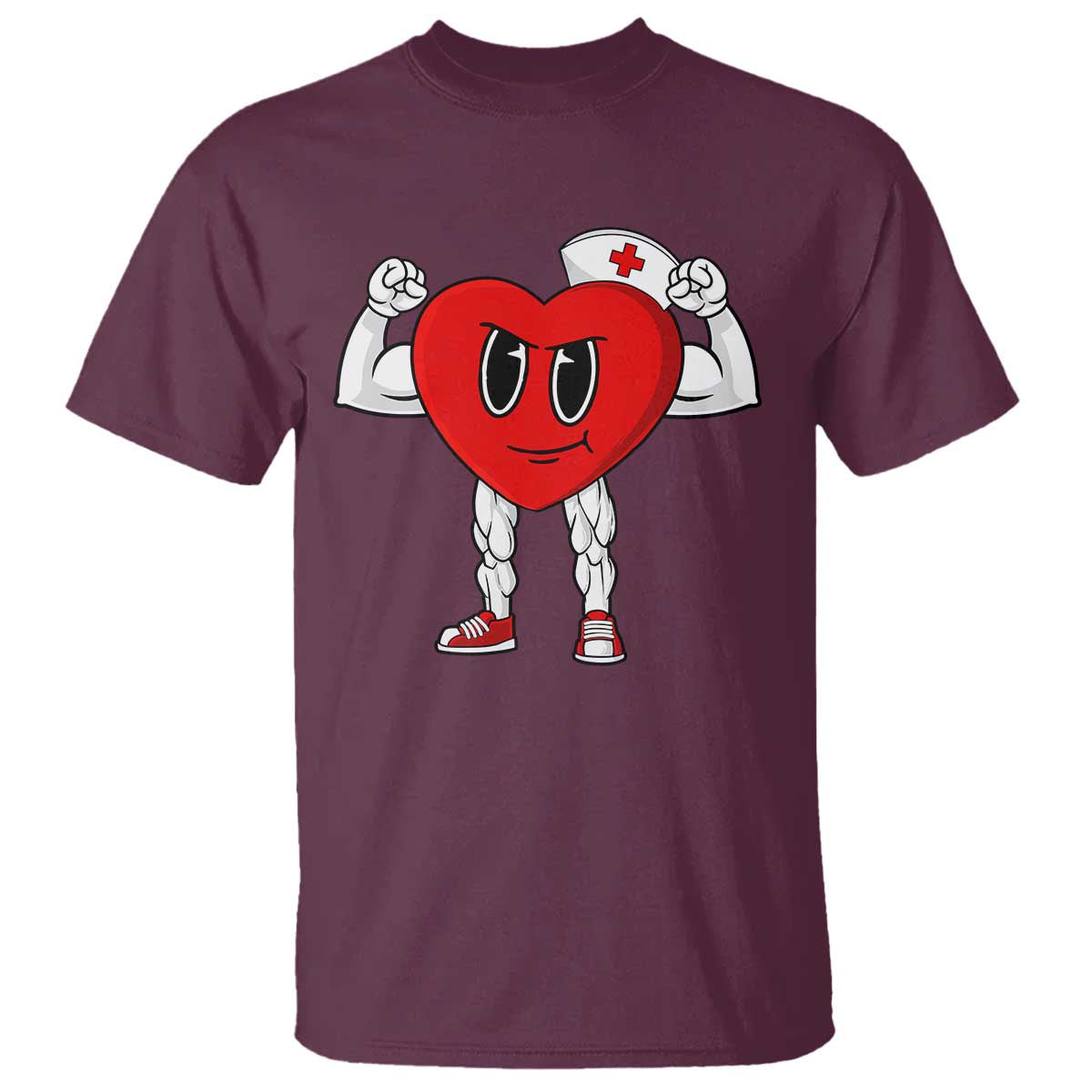 Heart Nurse Valentines Day T Shirt RN CNA ICU Cardiac Heart Anatomy