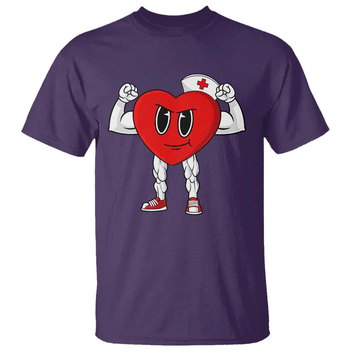 Heart Nurse Valentines Day T Shirt RN CNA ICU Cardiac Heart Anatomy