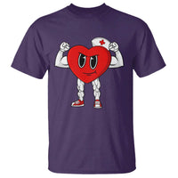 Heart Nurse Valentines Day T Shirt RN CNA ICU Cardiac Heart Anatomy