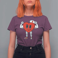 Heart Nurse Valentines Day T Shirt For Women RN CNA ICU Cardiac Heart Anatomy