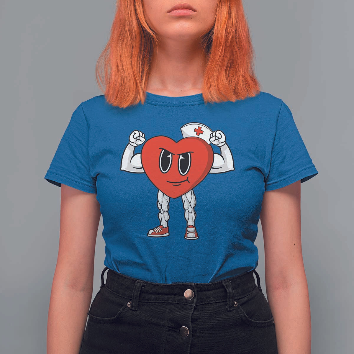 Heart Nurse Valentines Day T Shirt For Women RN CNA ICU Cardiac Heart Anatomy