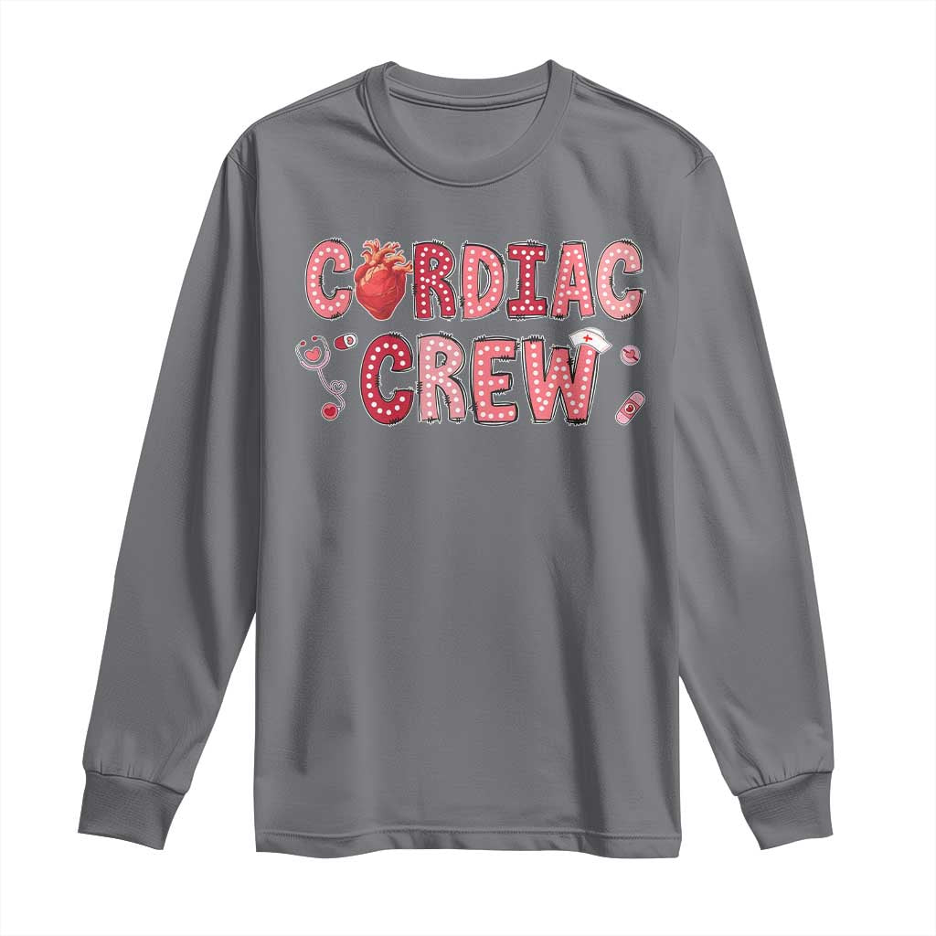 Valentine Cardiac Nurse Long Sleeve Shirt Heart Anatomy