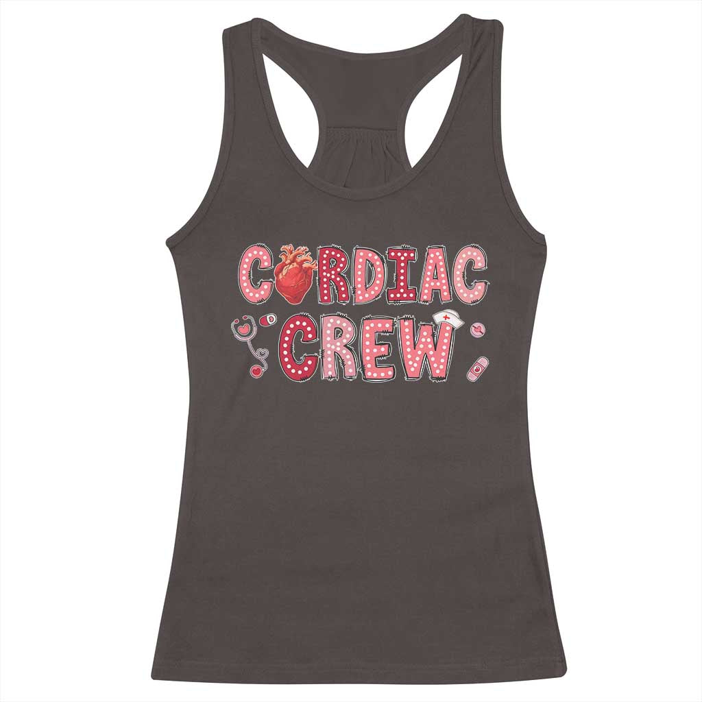 Valentine Cardiac Nurse Racerback Tank Top Heart Anatomy