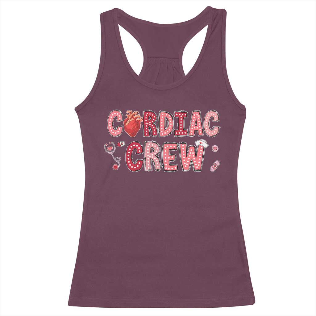 Valentine Cardiac Nurse Racerback Tank Top Heart Anatomy
