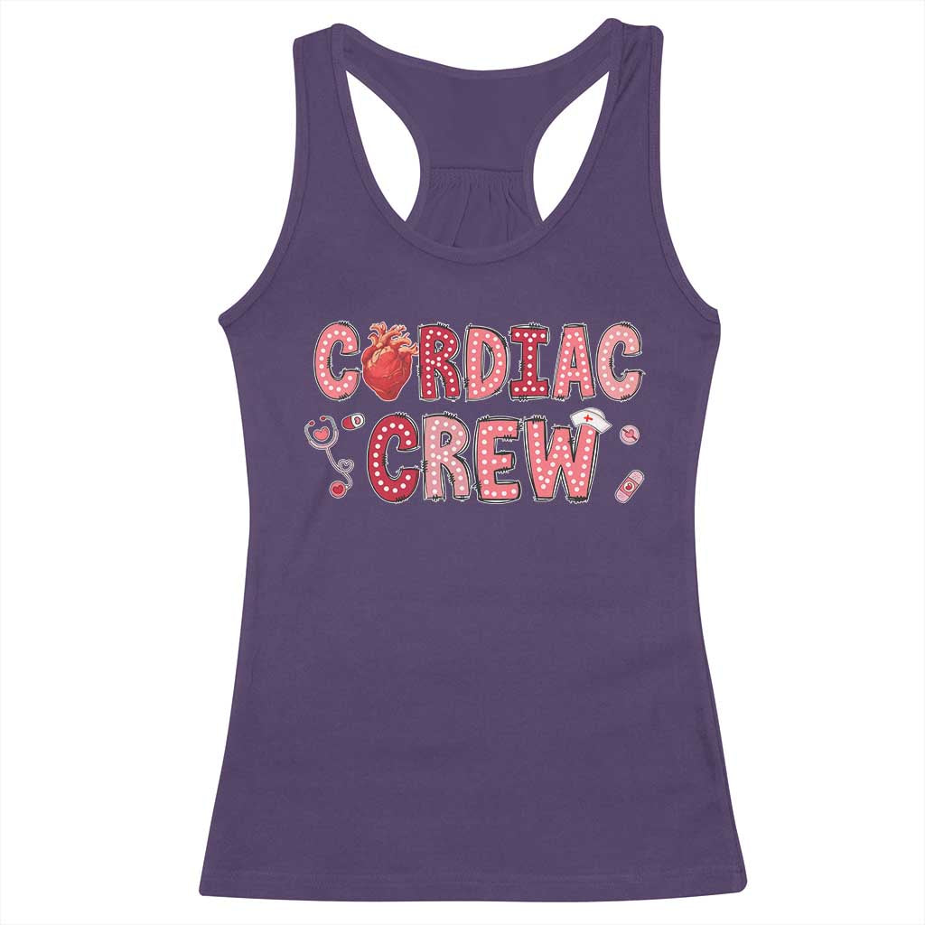 Valentine Cardiac Nurse Racerback Tank Top Heart Anatomy