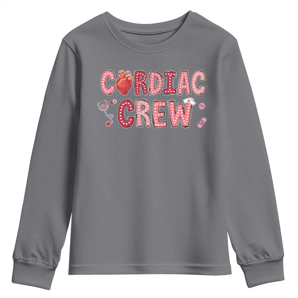 Valentine Cardiac Nurse Youth Sweatshirt Heart Anatomy