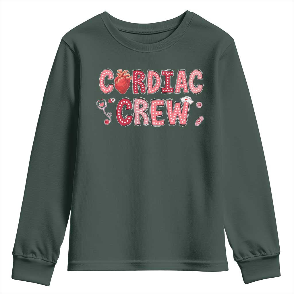 Valentine Cardiac Nurse Youth Sweatshirt Heart Anatomy