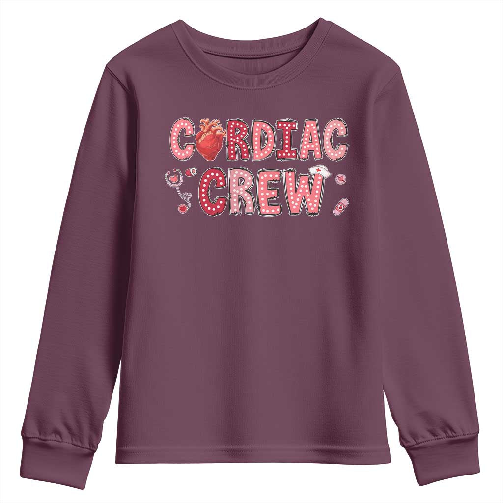 Valentine Cardiac Nurse Youth Sweatshirt Heart Anatomy