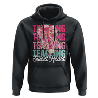 Teacher Valentine Coquette Bow Hoodie Teaching Sweethearts