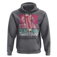 Teacher Valentine Coquette Bow Hoodie Teaching Sweethearts