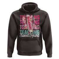 Teacher Valentine Coquette Bow Hoodie Teaching Sweethearts