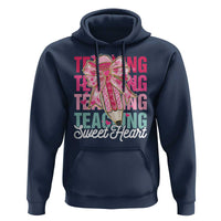 Teacher Valentine Coquette Bow Hoodie Teaching Sweethearts
