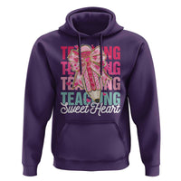 Teacher Valentine Coquette Bow Hoodie Teaching Sweethearts