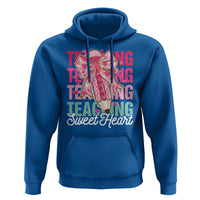 Teacher Valentine Coquette Bow Hoodie Teaching Sweethearts