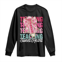 Teacher Valentine Coquette Bow Long Sleeve Shirt Teaching Sweethearts