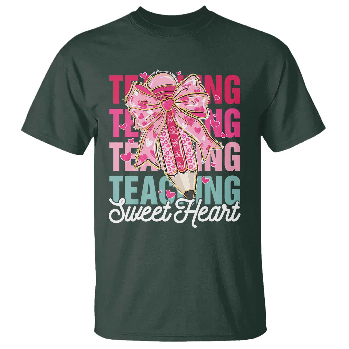 Teacher Valentine Coquette Bow T Shirt Teaching Sweethearts